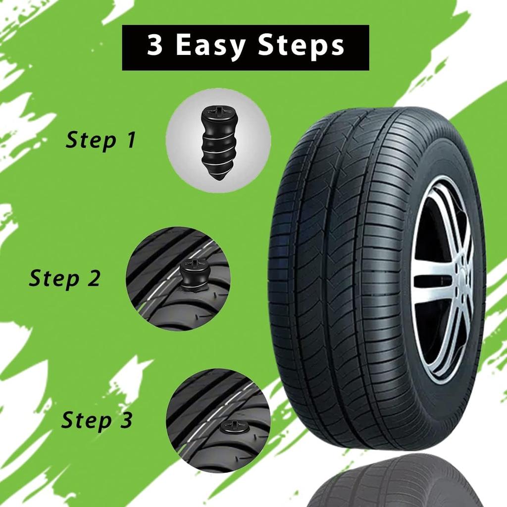 20Pcs Tyre Repair Kit, Tire Rubber Nails Tool, Self-Service Car Wheel Puncture Repair Screws With Screwdriver Set For Auto, Motorcycle, Bike, Truck,