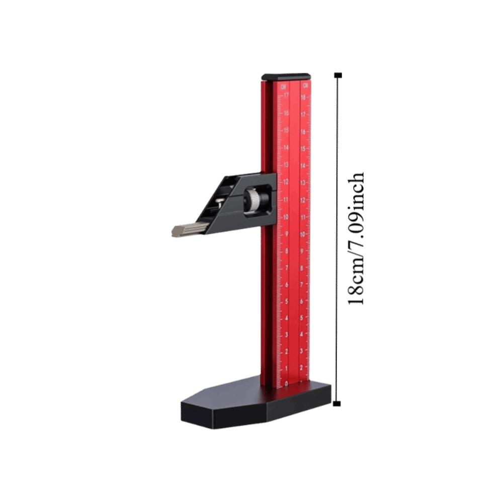 

Aluminum Alloy Table Saw Height Ruler Professional Grade Dual Scale Depth Measuring Ruler Galvanized Iron Fine Tuning