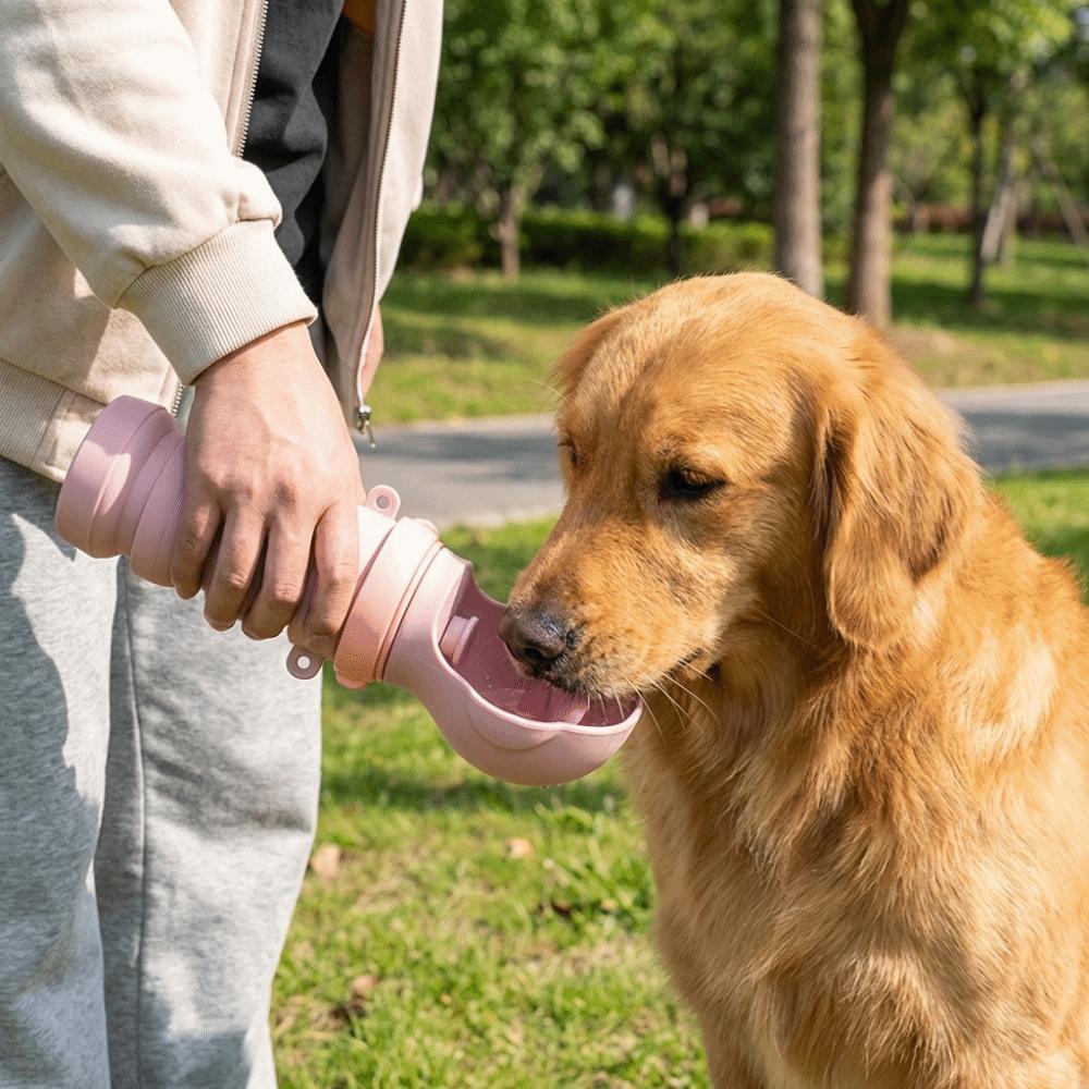 Leak-proof Dog Water Cup Silicone Cat Water Bottle Pet Water Feeder Pet Water Dispenser  Travel