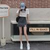 Korean Chic High Waist Denim A-Line Skirt - Women's Summer Retro Style