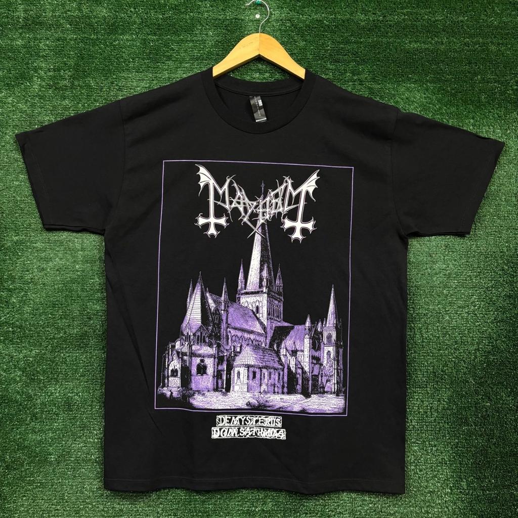 Mayhem De Mysteriis Dom Sathanas Album Black Metal Band Maglietta Taglia L
