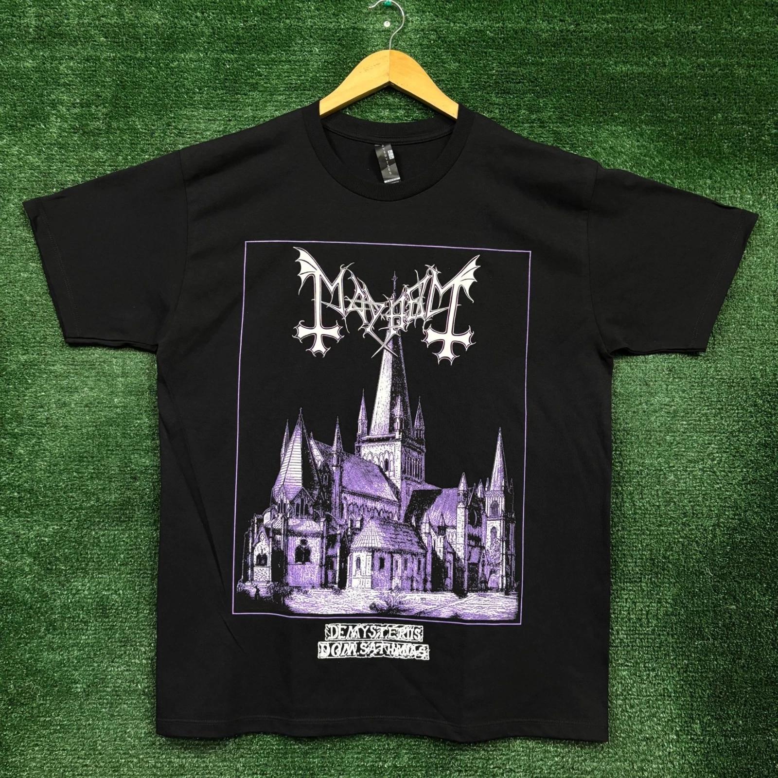 Mayhem De Mysteriis Dom Sathanas Album Black Metal Band T-Shirt Size Large M