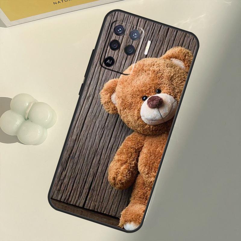 Cute Bear Case For OPPO A74 A94 A54 A1K A15 A16 A52 A72 A83 A91 A93 A53S A5 A9 A31 A53 2020 Cover