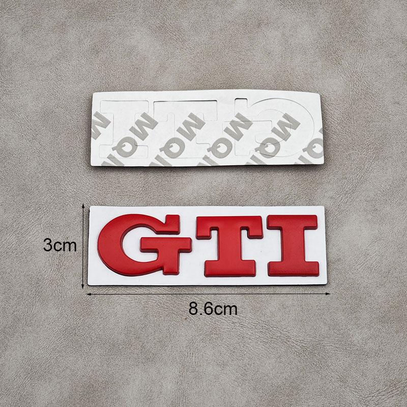 Nuevo emblema GTI de metal 3D para Volkswagen VW (modelo 2026) para maletero trasero. Compatible con Volkswagen VW Golf 4, 5, 6, 7, 8, Polo, Jetta, Tiguan y Pass.