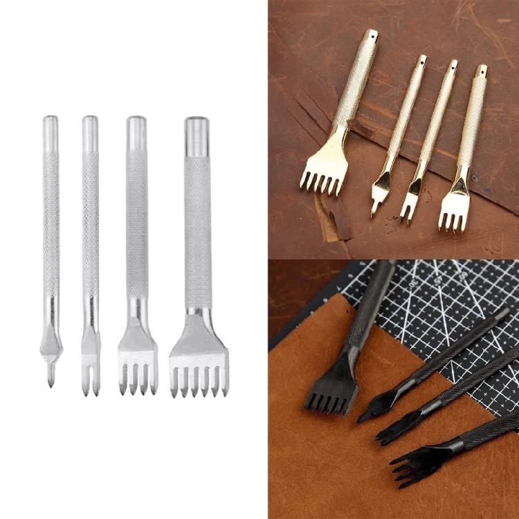 Leather Craft Lacing Stitching Tool Professional Prong Punch Tools  Hole Punches