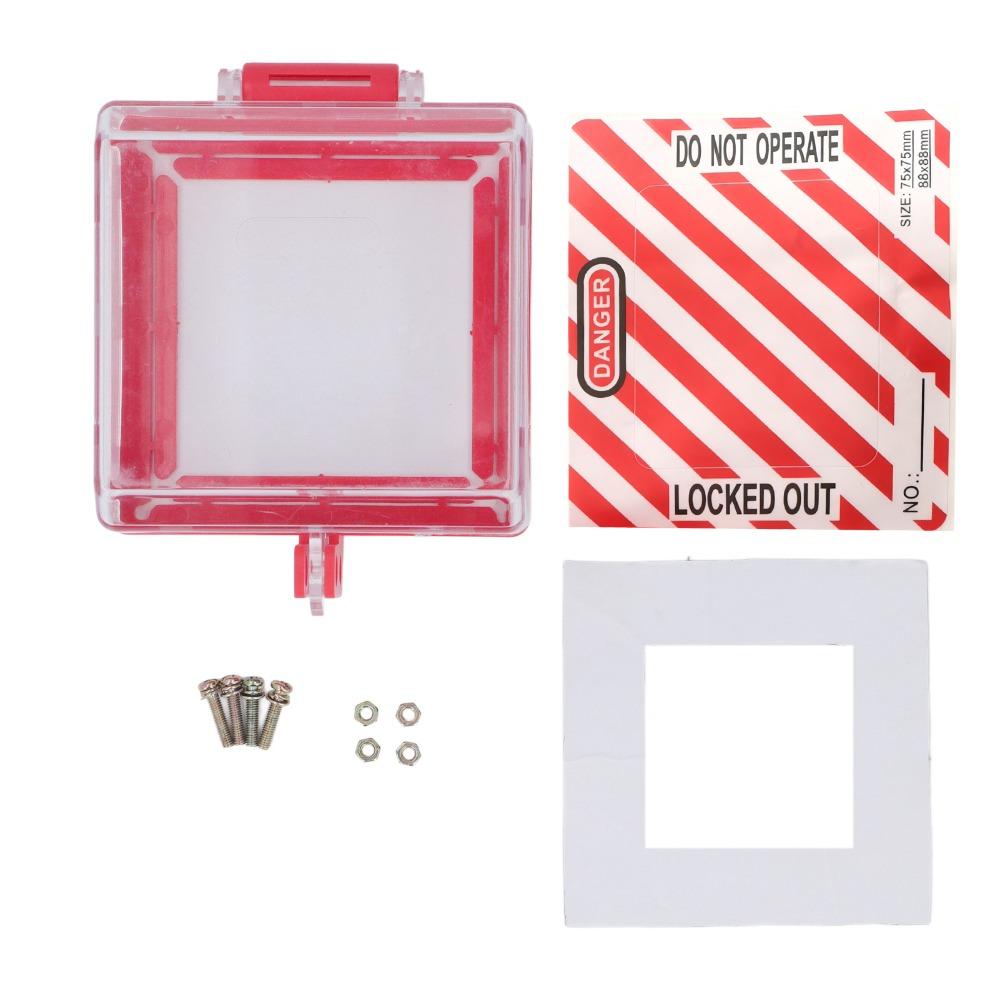 Прозрачная крышка блокировки с кнопкой, защита кнопки аварийной остановки, электрооборудование 105x105x63mm