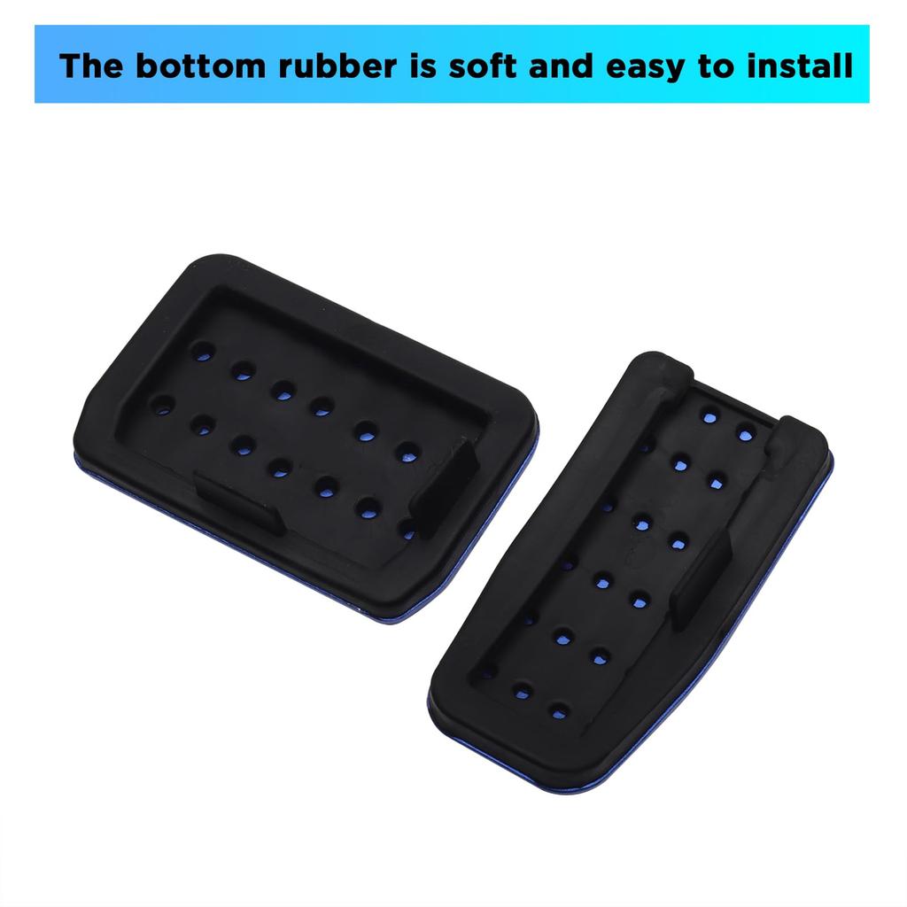 Carwiner Fotpedalsats för Tesla Model 3 och Model Performance Aluminiumpedalskyddstillbehör Y, (Blå)