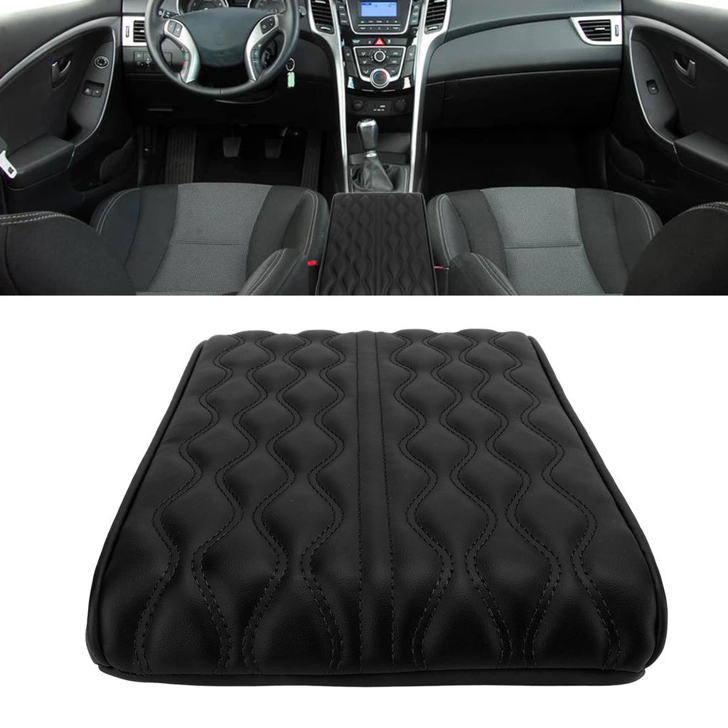 Center Console Armrest Cover Pad   PU Leather Waterproof Elastic Strap for SUV Truck Car