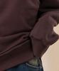 Ellamo French Terry Half-Zip Collared Oversized Sweatshirt [Brown]