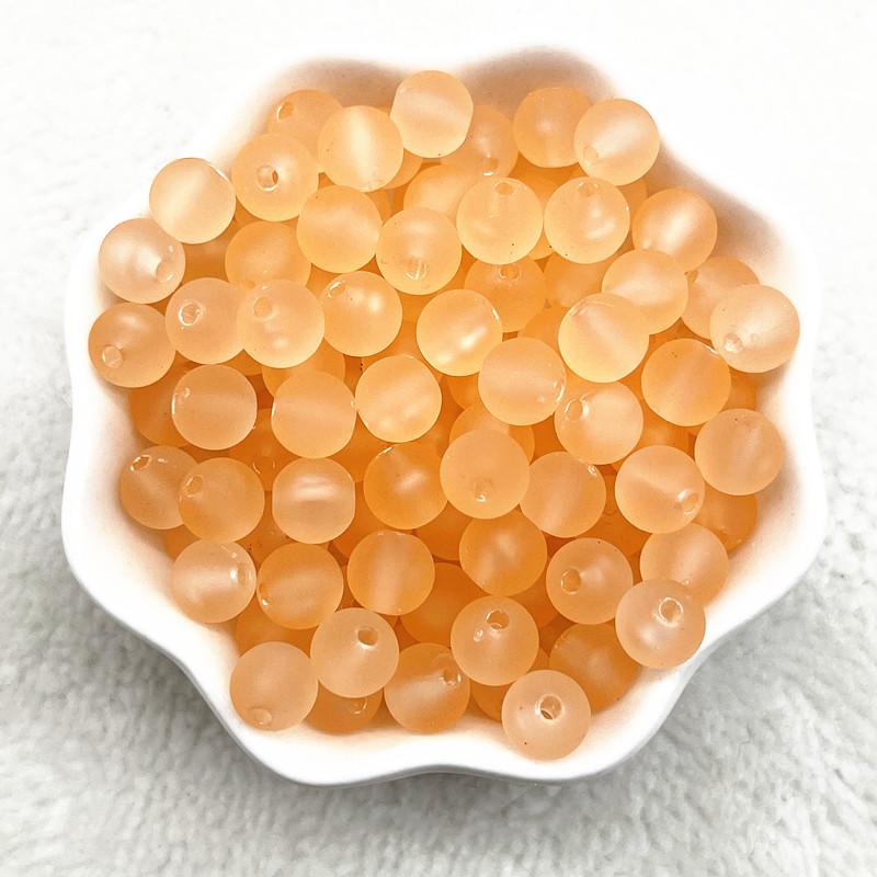 50-200pcs 8mm Matte Jelly Series Round Acrylic Loose Spacer Beads for Jewelry Makeing Diy Handmade Bracelets Accessories