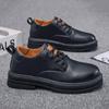 Men's Fall Work Boots Fashion Lace-up Motorcycle Boots New Men's Vintage Leather Shoes Casual Work Boots English Boot Botines