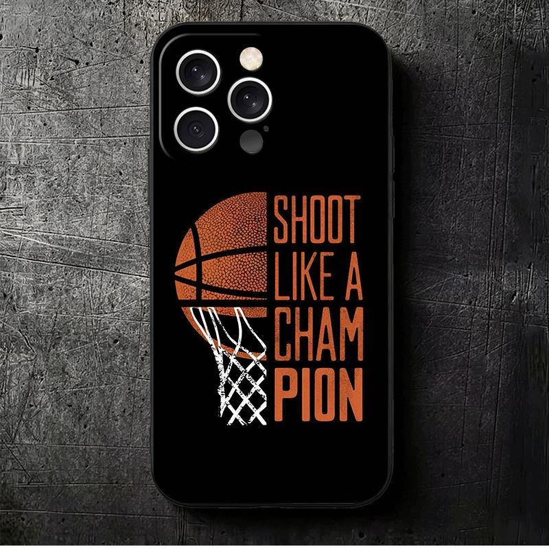 Basketball Basket Sports Soft Phone Case for iPhone 16 16E 17 Air 15 Pro Max 14 Plus 13 Mini 11 12 7 Black Cover Back Shell