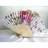 1 Peça Ventilador de Dança de Mão Estilo Chinês Padrão Personalizado Ventilador Dobrável de Bambu Ventilador de Mão para Casamento Ventilador de Flor de Bambu