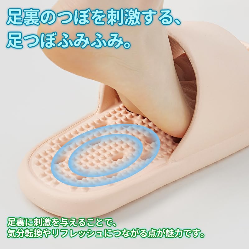 SUKIO Balkonsandalen mit Bad Leichte Duschsandalen für Männer und Frauen Reflexzonenmassage, Löcher, Hausschuhe, EVA, Wasserabweisend,