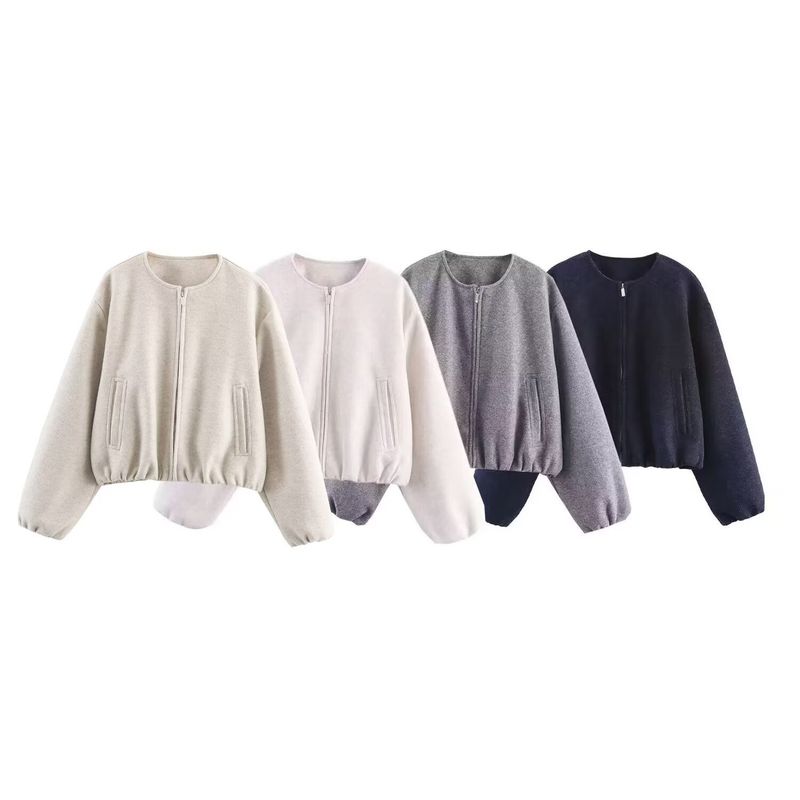 Za Autumn and Winter New Arrivals Women's Clothing Zr European and American Style Fashionable Versatile Soft Bomber Jacket Coat 3046264