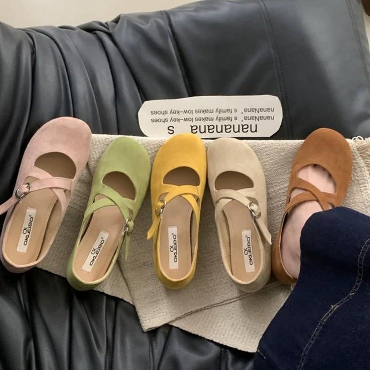 Spring 2025 Korean Style Mary Jane Women's Ballet Flats - Round Toe, Low-Cut