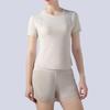 Women's Quick-Dry Mesh Yoga Top - Anti-Exposure, Short Sleeve, Summer Slimming.