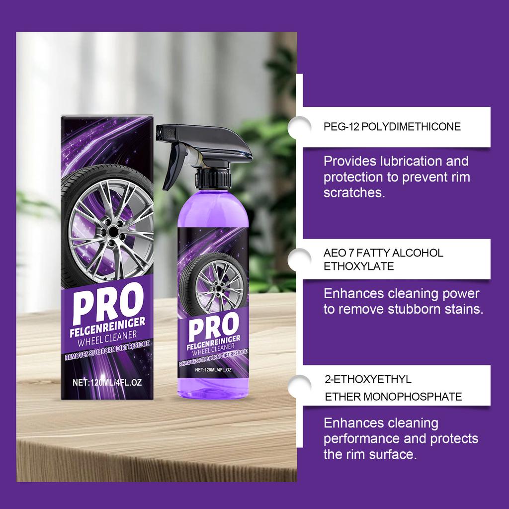 Wheel Rim Cleaner Tire Polishing Foam Car Wheel Care 120ml