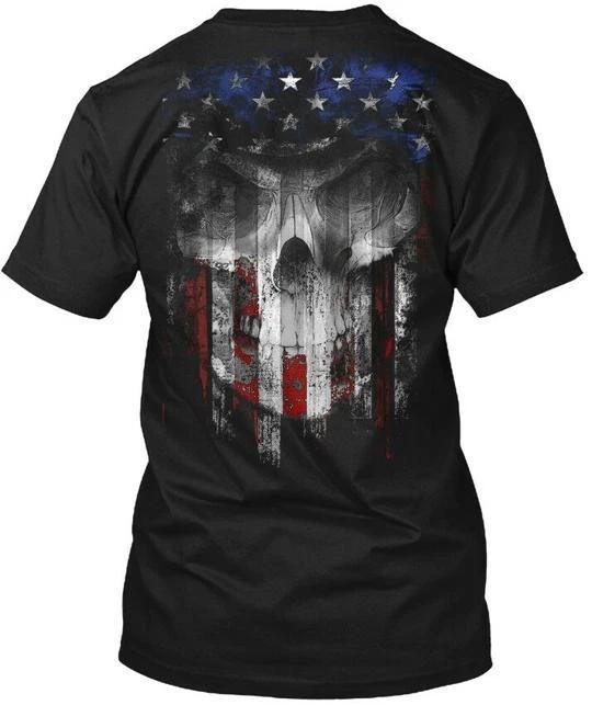 American Flag -skull TTshirt Made in the USA Size S to 5XL L
