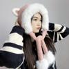 Drop-drop Teddy Bear Earmuffs Hat Trapper Hat