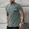 New Men's Fashion Short Sleeve Top Summer Comfortable Snow Mountain Logo Printed Green Short Sleeve T Shirt Outdoor Sportswear