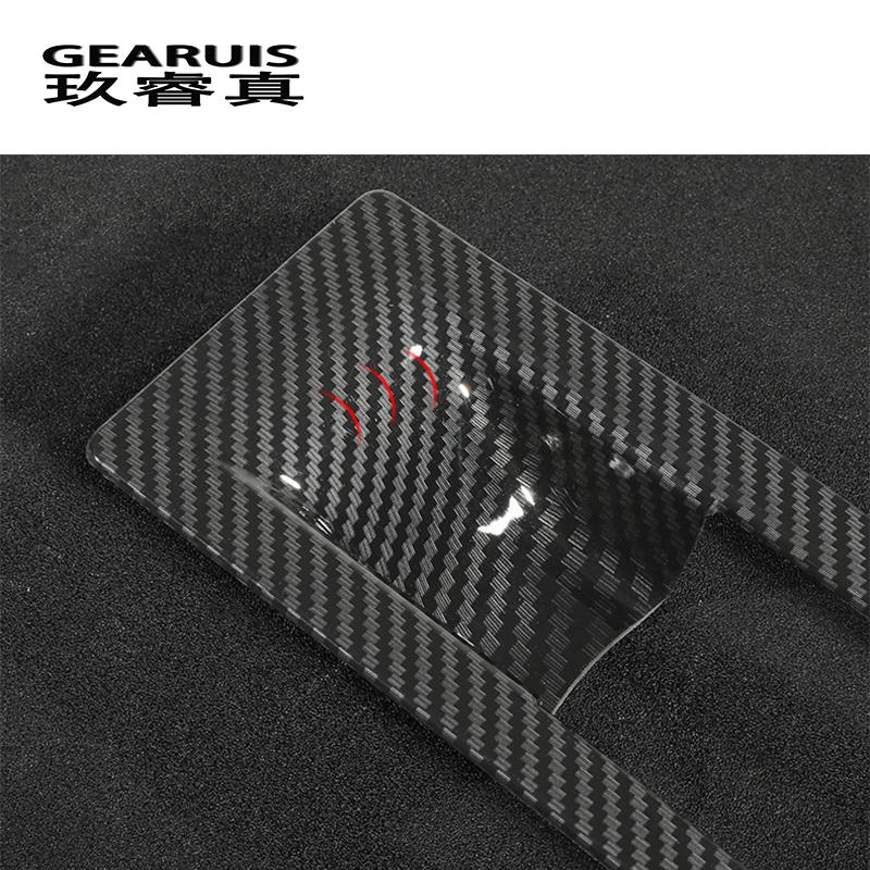 Car Styling Carbon Fiber Copilot Glove Box Handle Decoration Covers Stickers Trim For BMW X3 G01 2018 Interior Auto