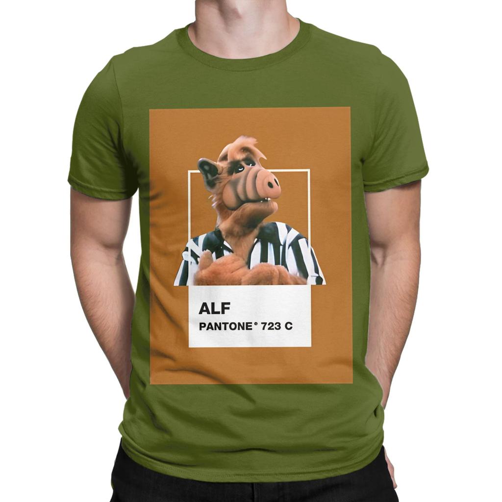 pantone fan art ALF The Animated Series Novelty Graphic 100 Cotton TShirt ALF The Animated Series Tees Tops For Unisex