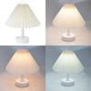 Pleated Table Lamp with Soft Light Adjustable for Bedrooms Living Room and Office Desk Lampshade