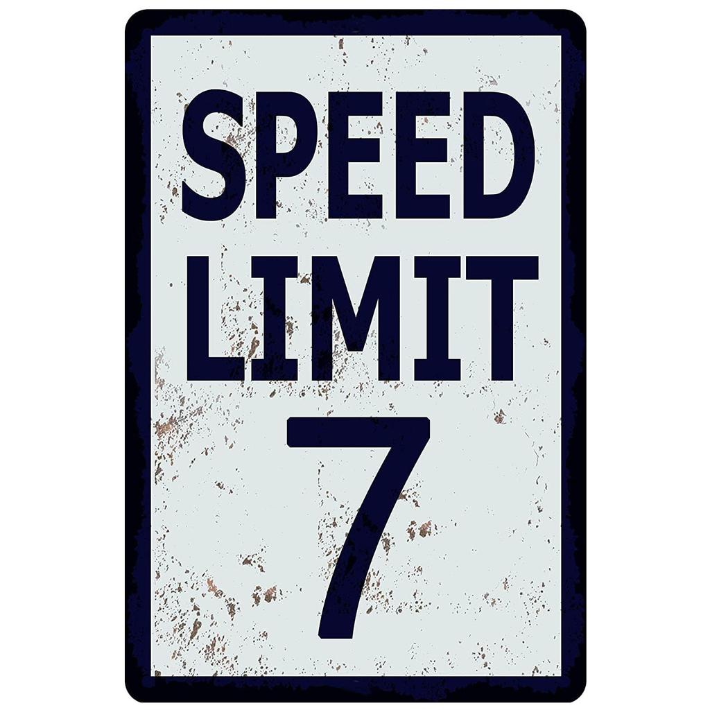 Vintage No Speed Limited Metal Tin Signs Posters Plate Wall Decor for Home Bars Garage Cafe Clubs Pubs Retro Posters Plaque