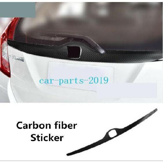 Carbon fiber Sticker Rear Door Trunk Lid Tail Gate trim For Honda Fit 2014-2020