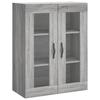 Vidaxl Witrynka Szary Dąb Sonoma 69,5X34X180Cm Materiał Drewnopochodny