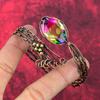 Faceted Multi Tourmaline Bangle Copper Wire Wrapped Handmade Bangle Gemstone Cuff Bracelet Adjustable Bangle Copper Jewelry Gifts For Mother
