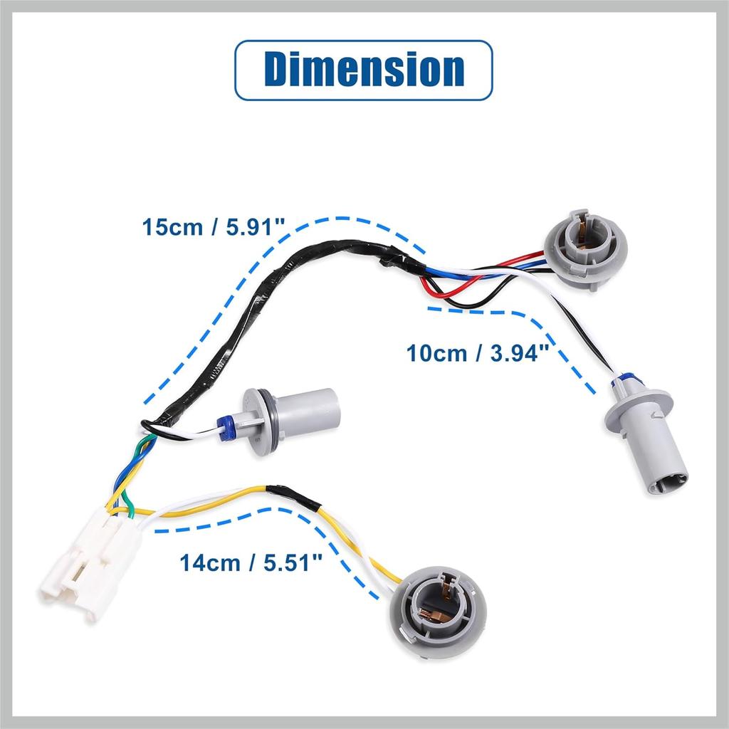 Tail Lamp Holder and Wiring Harness 92450-3Q000 for Hyundai Sonata Sedan Rear Tail Light Lamp Wiring Harness Socket Holder and Wire on Rear Exterior