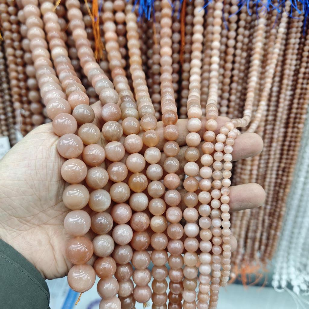 7A Sunstone and Orange Moonstone Labradorite Round Beads for DIY Jewelry and Bracelets