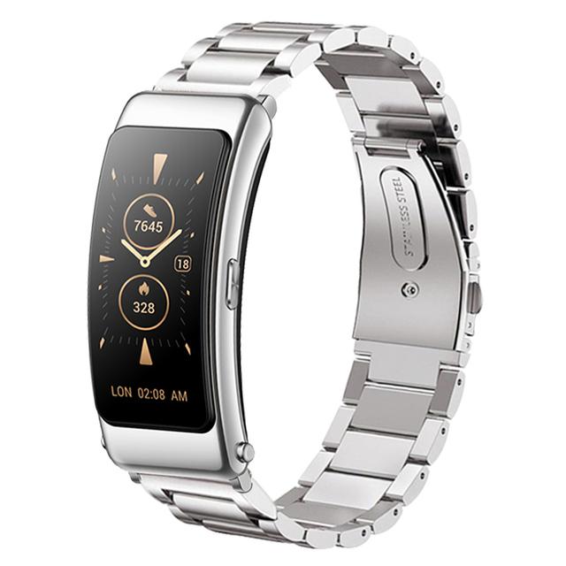 16mm Klokkereim for HUAWEI TalkBand B6 B3 Utskiftbar Klokkereim Armbånd i Rustfritt Stål Smartklokkerem for Huawei B3 B6