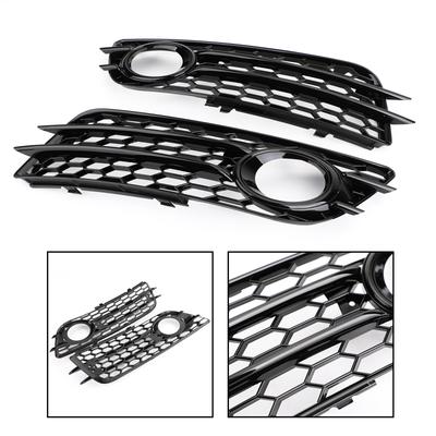 Honeycomb Style Fog Light Grill Bumper 88K0807681C 8K0807682C For A4 S-LINE S4 2008-2012