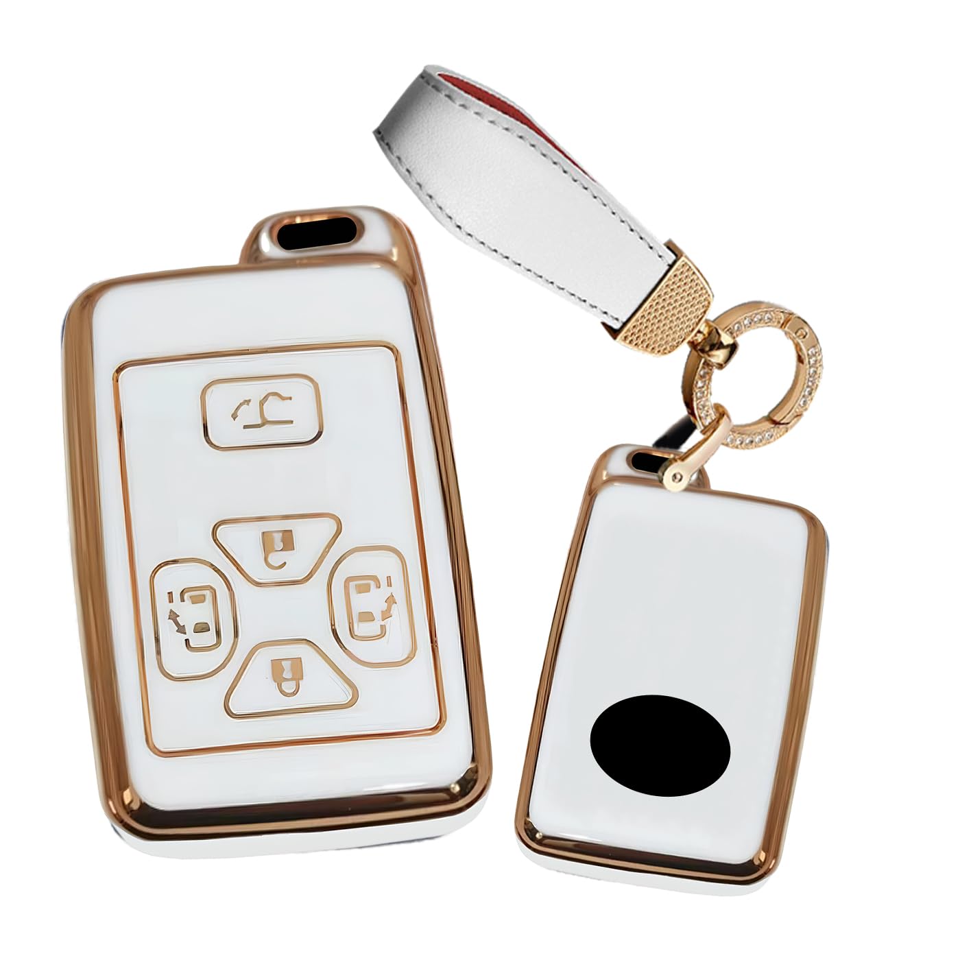

TECART Toyota Dedicated Key Case, Key Cover, Key Holder, Smart Key Case, Compatible with белый