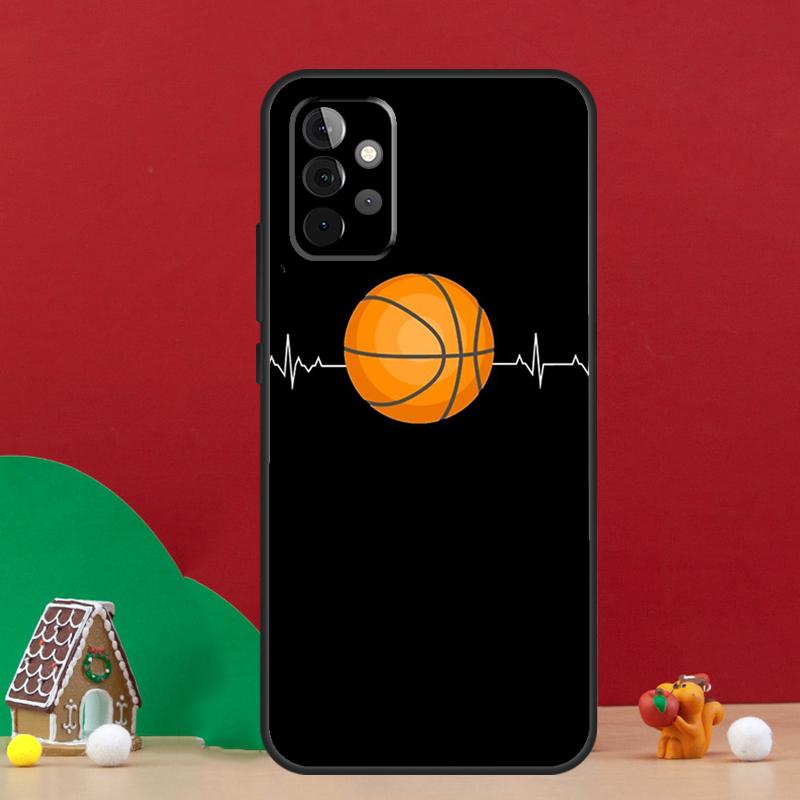 Basketball Heartbeat Case For Samsung Galaxy A54 A06 A16 A26 A36 A56 A53 A32 A52 A33 A13 A55 A35 A15 A14 A34 A17