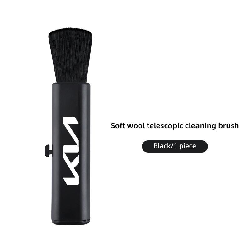 1Pcs PPS Car Retractable Cleaning Brush Artificial Wool Small Brush For KIA GT-Line Rio Ev3 ev6 Niro Stonic Sportage Ceed Forte