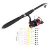 Telescopic Fishing Rod and Reel Combo Kit with Lure Outdoor Fishing Accessory with Carry on Bag