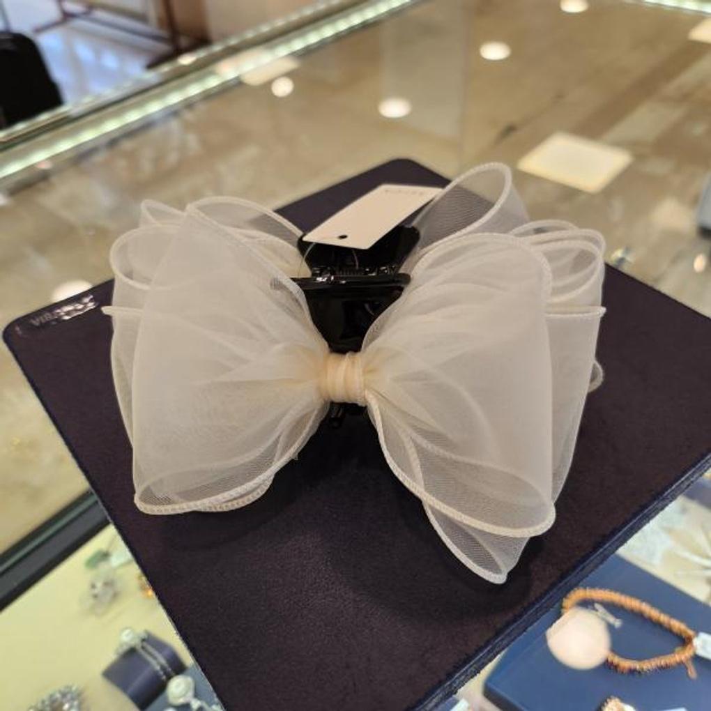 Atria Organza Chiffon P Ribbon Rich Clip Pin DNDHPIN0006WHF