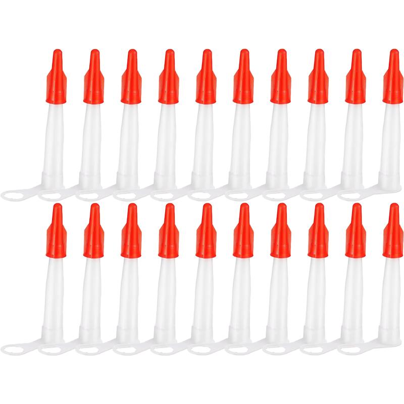 10/50pcs Plastic Universal Caulking Gun Pipes Nozzles Mastic Cartridge Spare Nozzles Screw Cover Cap Household Sealant Tool