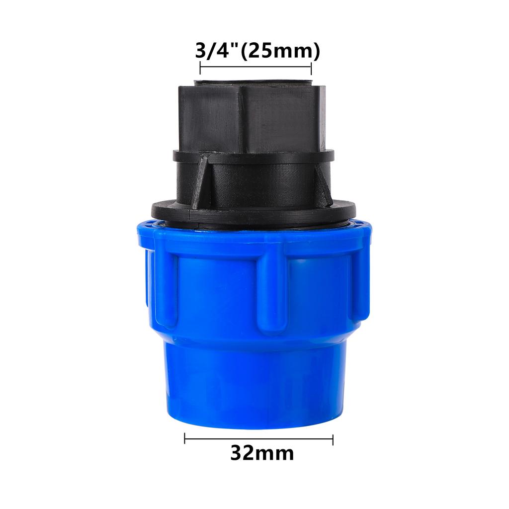 1/2" 3/4" 1" 1.2" 1.5" Female Thread Irrigation Adapter PE Pipe 20/25/32/40/50mm PE Pipe Straight Quick Connector Conversion 1Pc