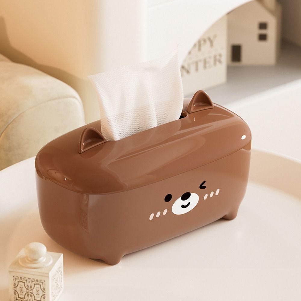Cartoon Animal Shape Facial Tissue Dispenser Non-slip Paper Towel Holder  Kitchen Use