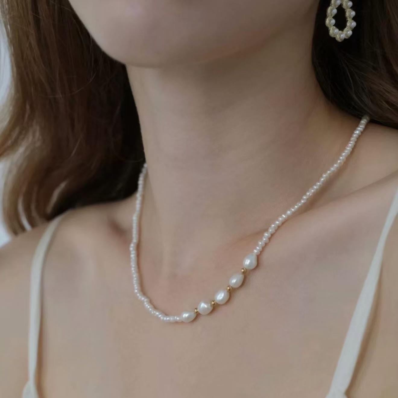 Silver Silver Women s Fashionable Commuting Lightweight Luxury High-end Design Pearl Necklace none&none