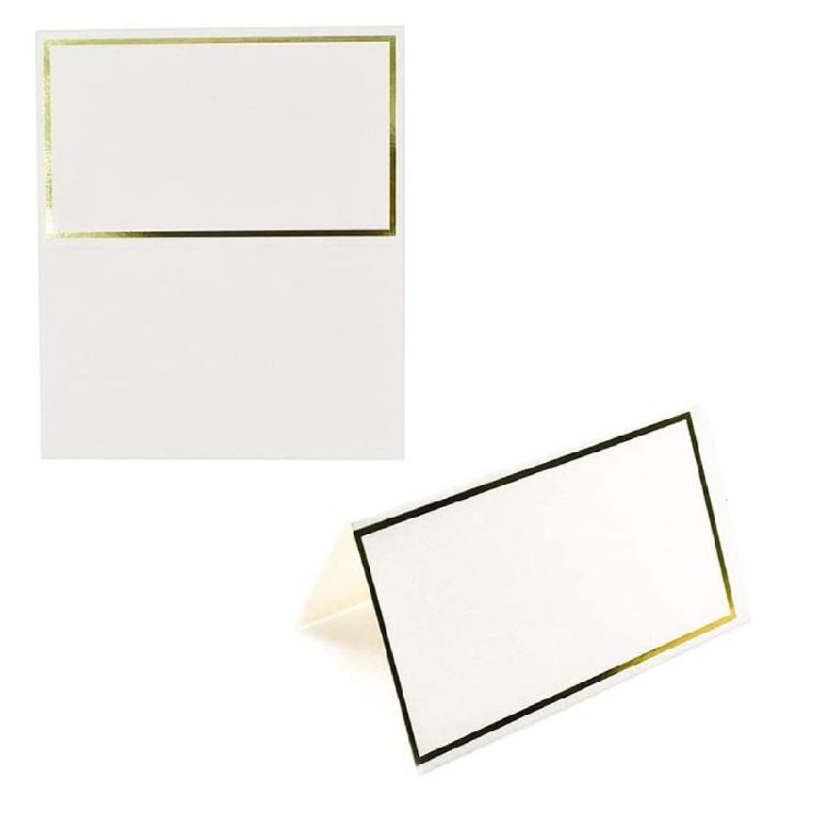 Exquisite Place Cards Name Cards with Gold Edging for Weddings and Banquets