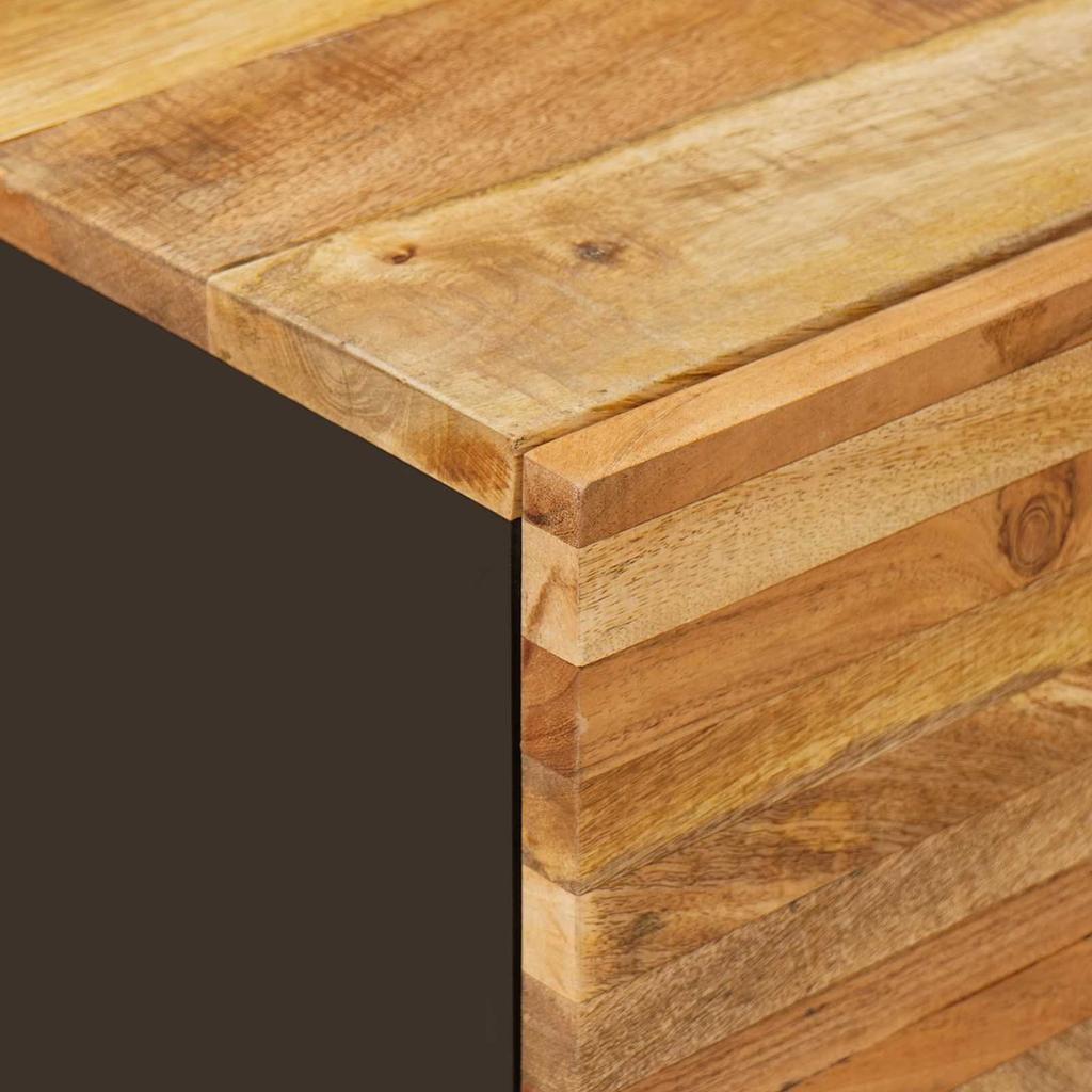 Bathroom Sets with Storage 2 pcs Natural Solid Mango Wood
