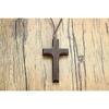 Vintage Simple Handmade Wood Cross Pendant Gift For Men Women