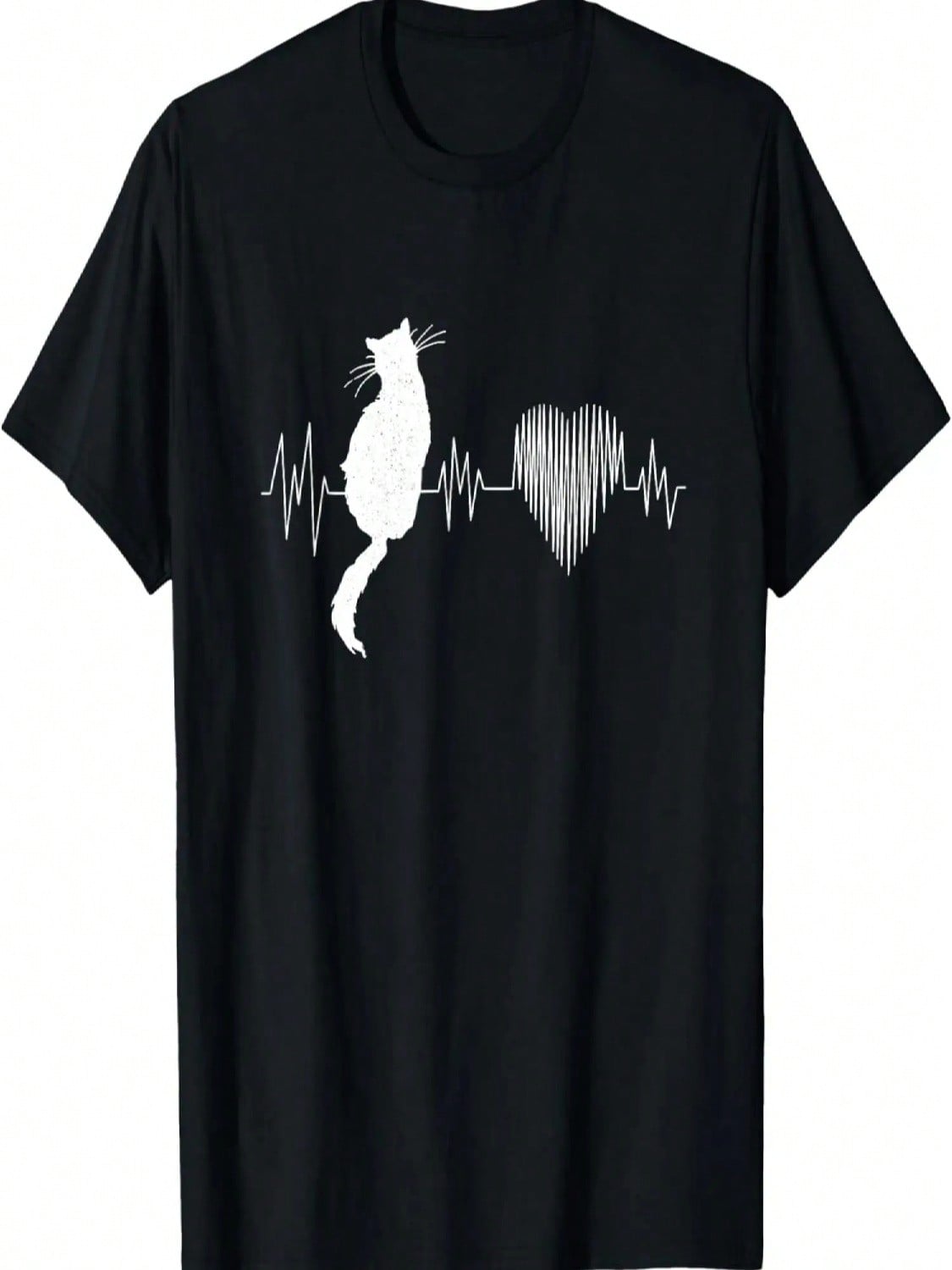 Funny Cat Shirts For , Meowy Cute Cat Lover Heartbeat T-Shirt S разноцветный