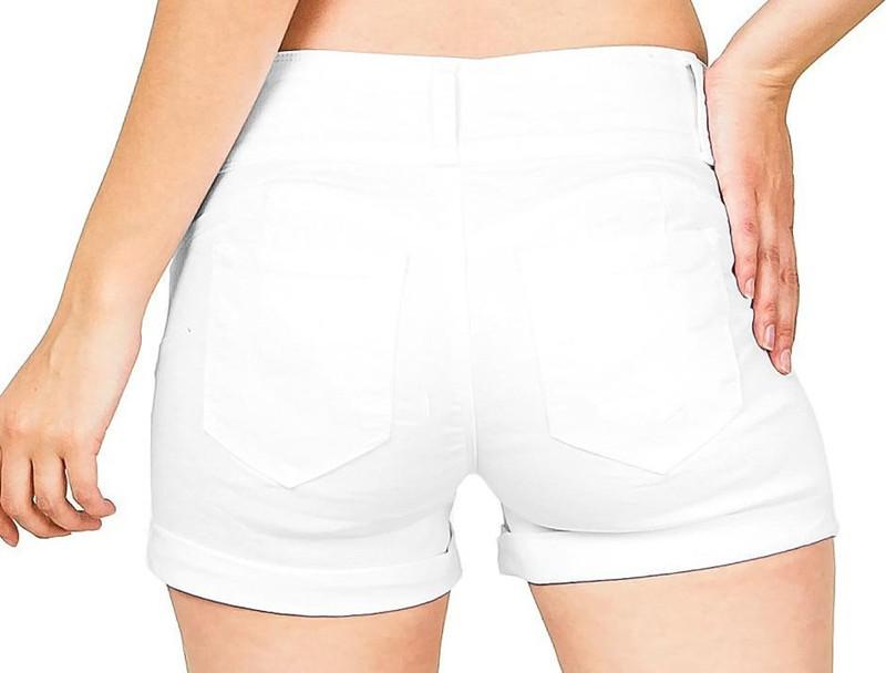 New Style Multi-color Denim Waist-cinching Stretchy Women's Hot Pants